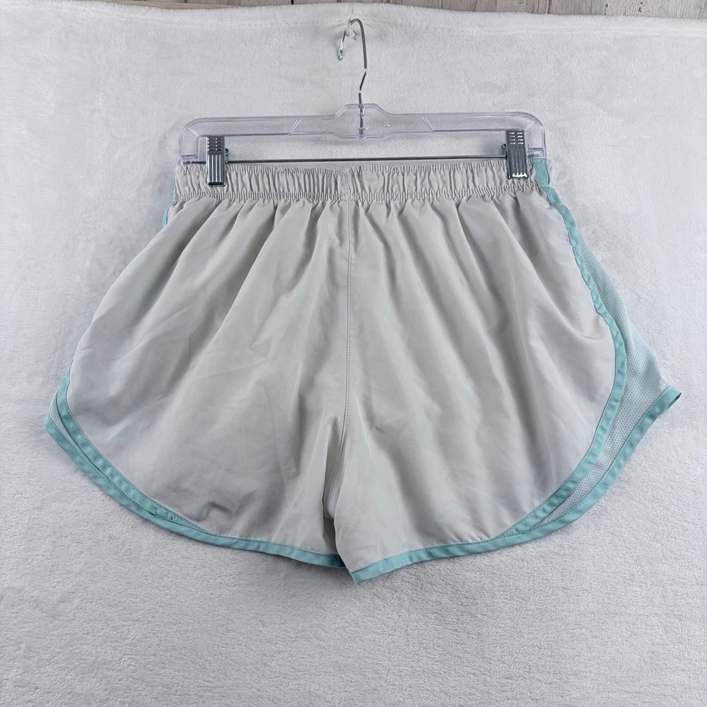 Nike Running Shorts Gray Teal Mesh Trim Dri-FIT Athletic Women's‎ Size L - Picture 2 of 6